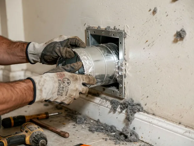 Professional dryer vent repair and installation by East Lyme Dryer Vent Cleaning in East Lyme