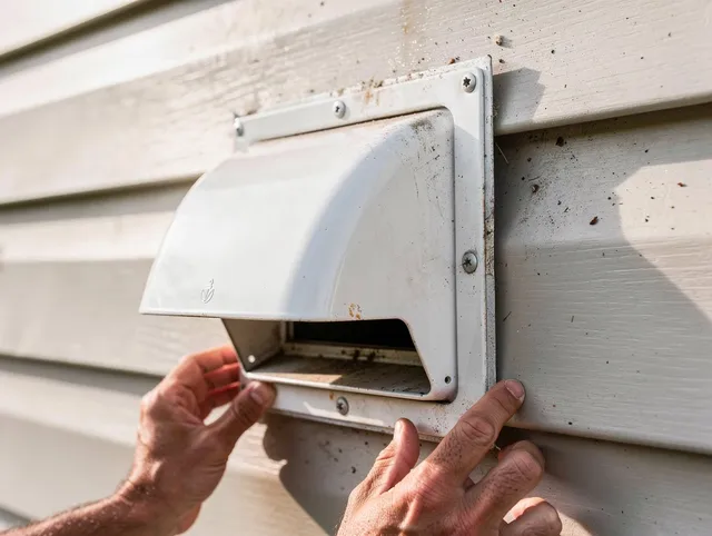 East Lyme Dryer Vent Cleaning technician delivering thorough residential dryer vent cleaning service in East Lyme